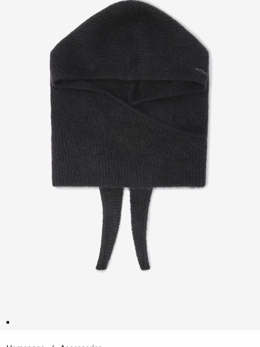 Ganni| NWT | Balaclava in Black Soft Wool|
$205MSRP| Black Knit Hooded Scarf